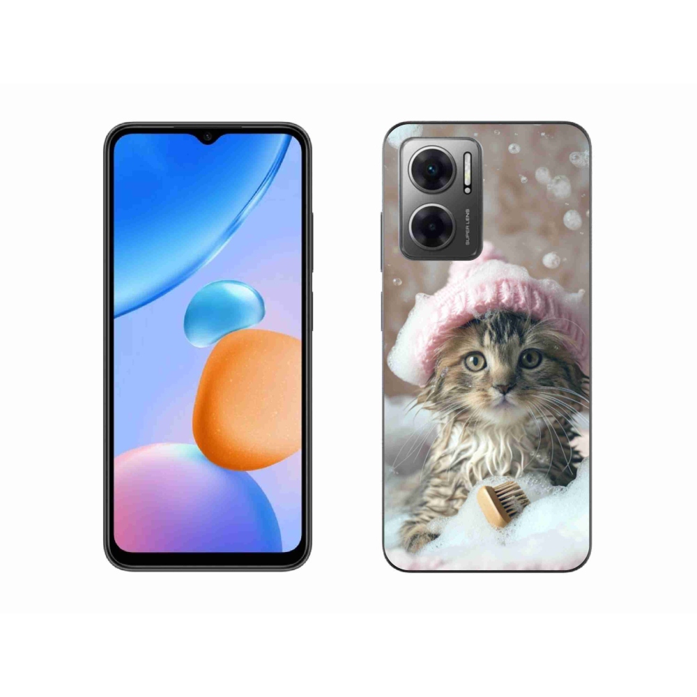 Gelový kryt mmCase na Xiaomi Redmi 10 5G - kotě a koupel