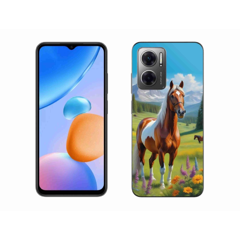 Gelový kryt mmCase na Xiaomi Redmi 10 5G - kůň na louce