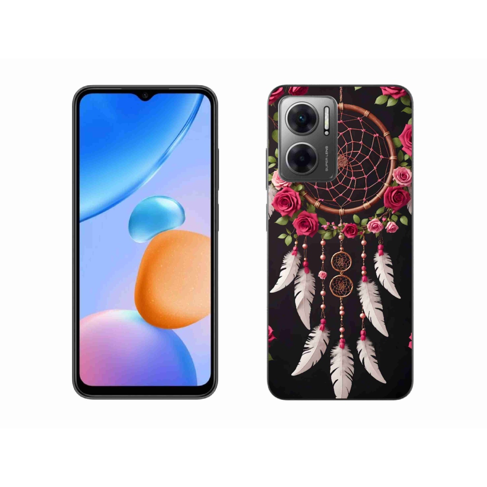 Gelový kryt mmCase na Xiaomi Redmi 10 5G - lapač snů s růžemi