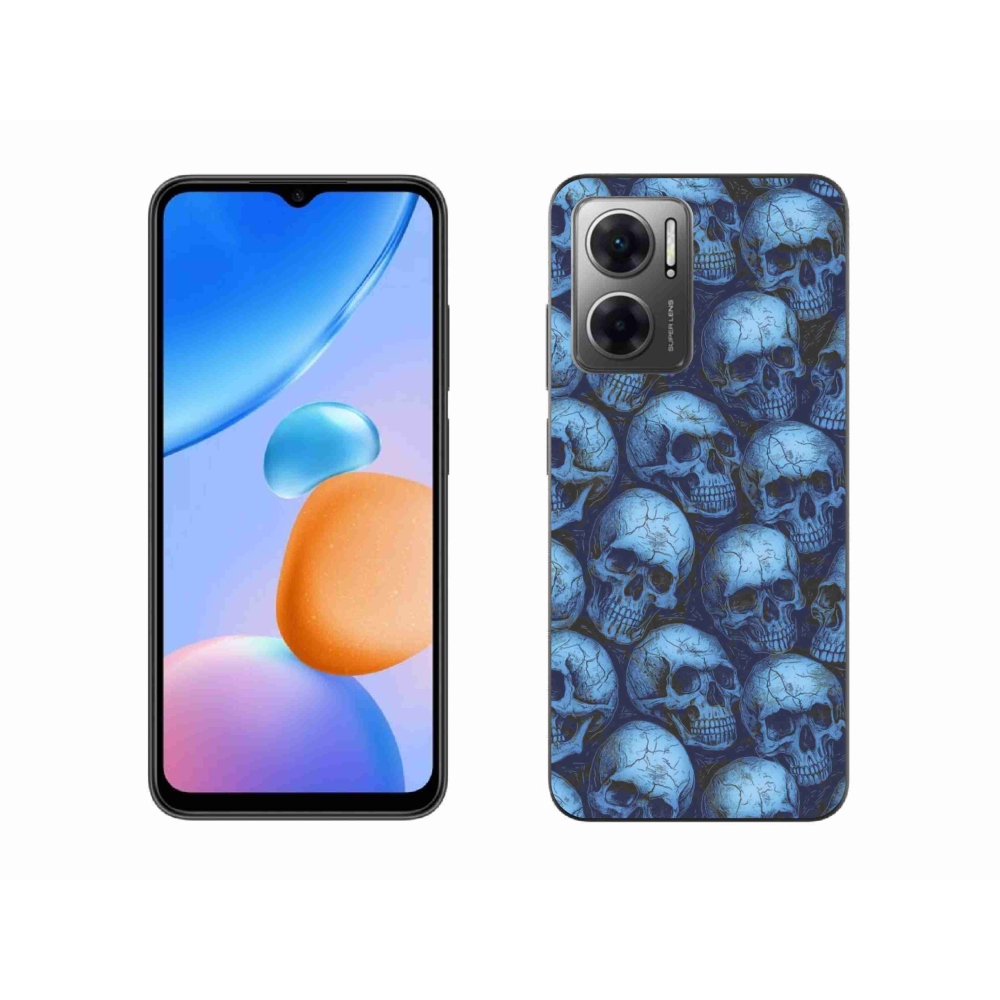 Gelový kryt mmCase na Xiaomi Redmi 10 5G - lebky