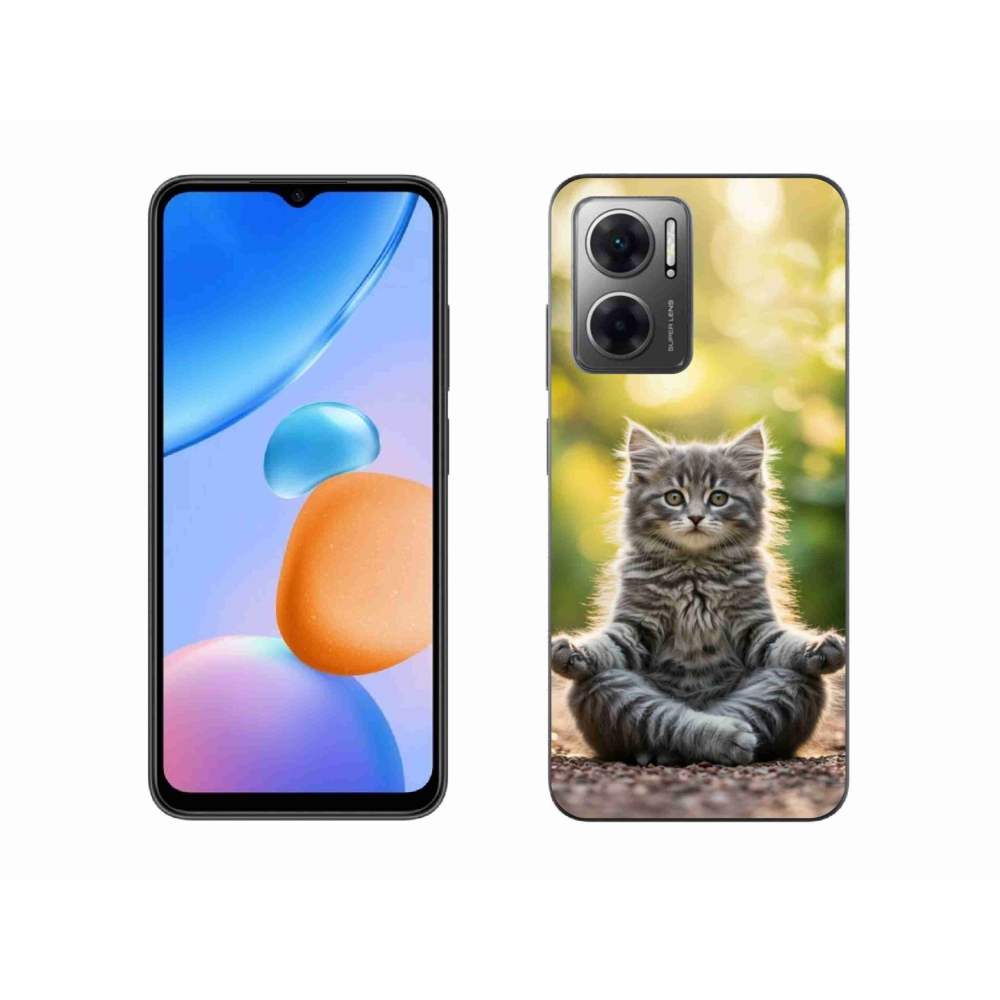 Gelový kryt mmCase na Xiaomi Redmi 10 5G - meditující kotě