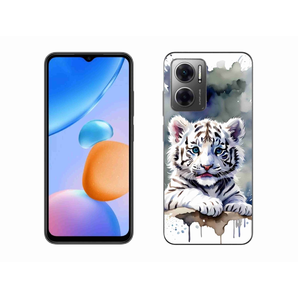 Gelový kryt mmCase na Xiaomi Redmi 10 5G - mládě bílého tygra