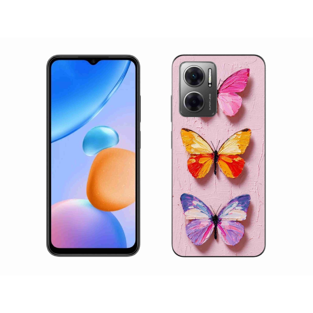 Gelový kryt mmCase na Xiaomi Redmi 10 5G - motýlí trojice