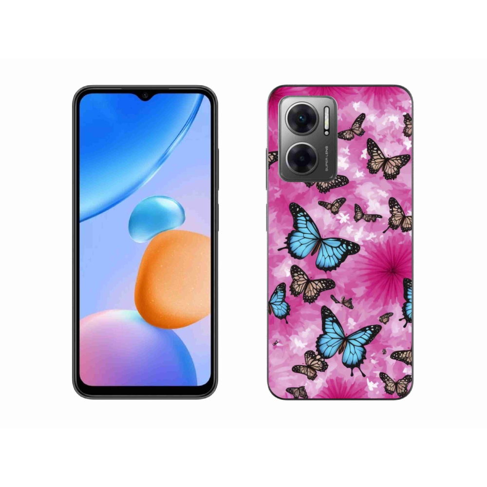 Gelový kryt mmCase na Xiaomi Redmi 10 5G - motýlí zahrada