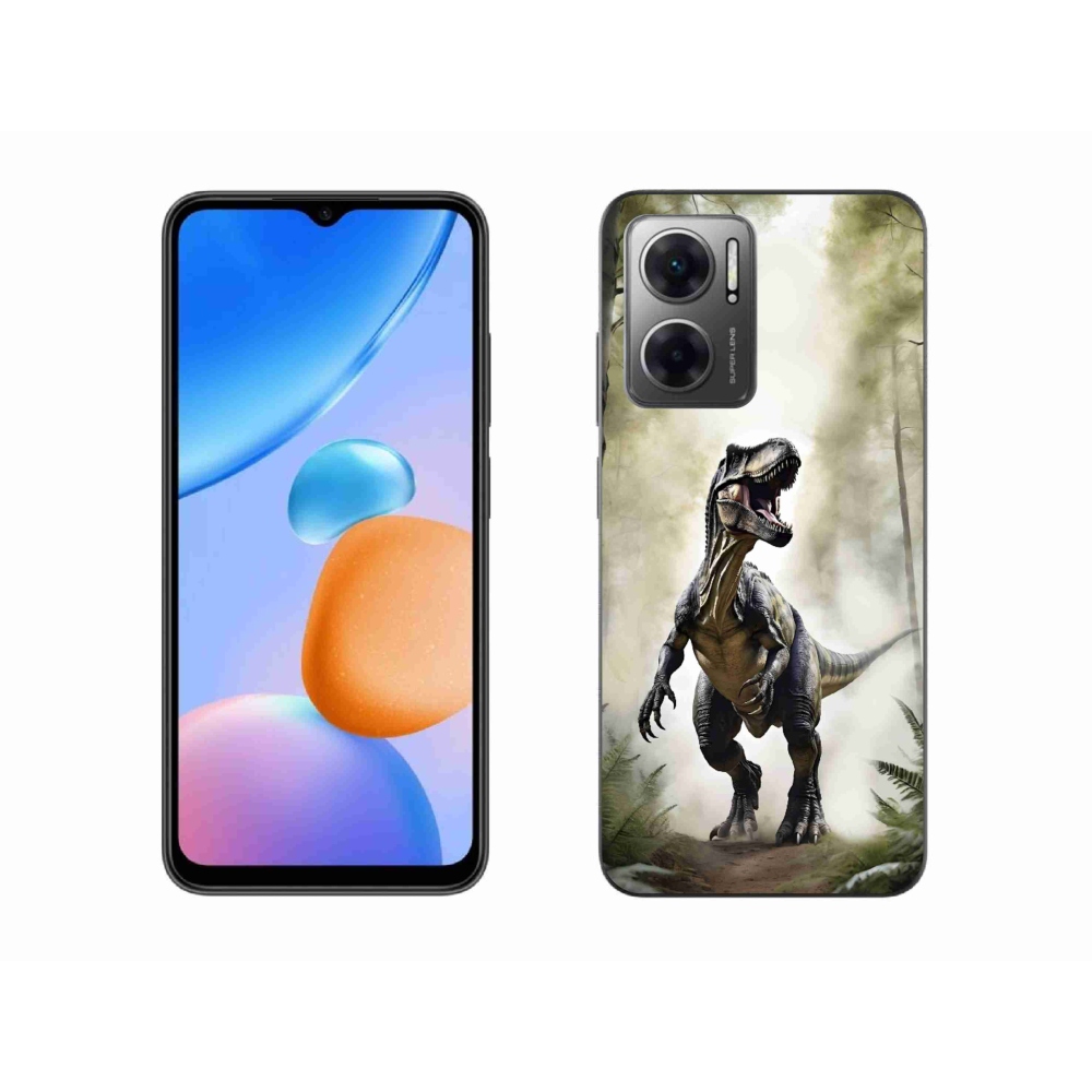 Gelový kryt mmCase na Xiaomi Redmi 10 5G - naštvaný T-Rex