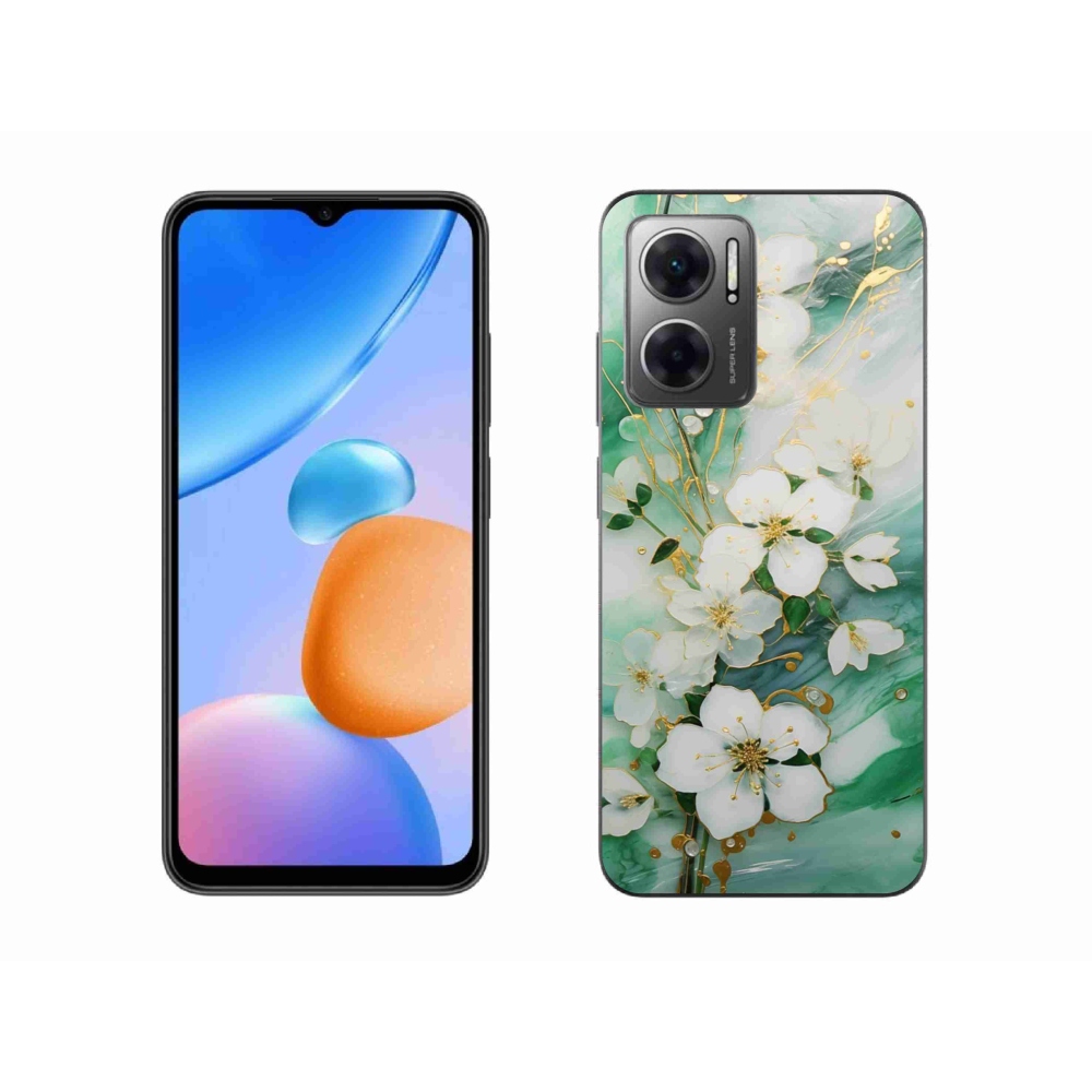 Gelový kryt mmCase na Xiaomi Redmi 10 5G - něžné květy