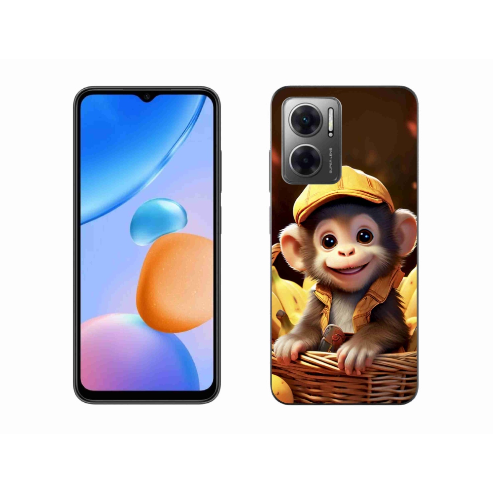 Gelový kryt mmCase na Xiaomi Redmi 10 5G - opice v košíku
