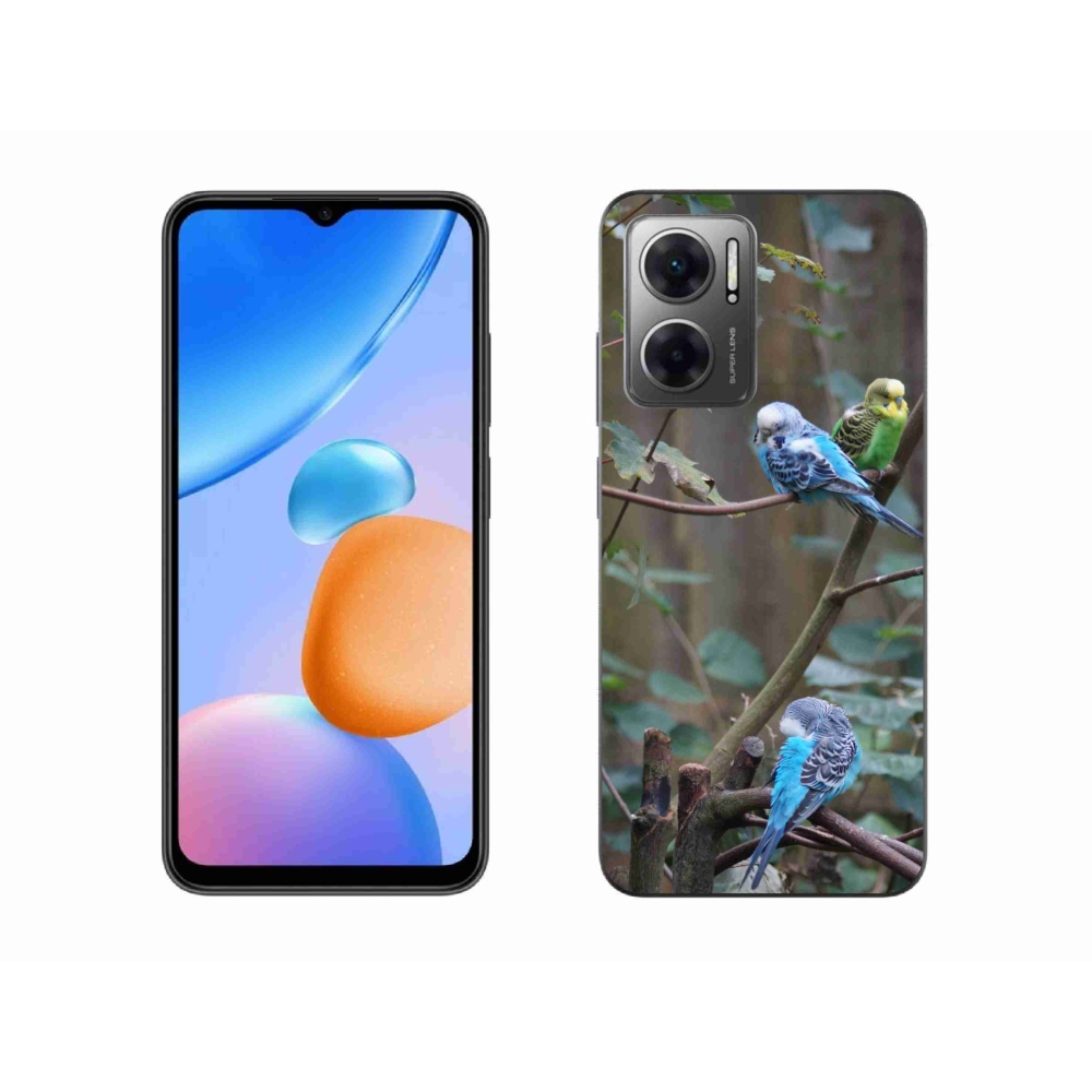 Gelový kryt mmCase na Xiaomi Redmi 10 5G - papoušci na větvi