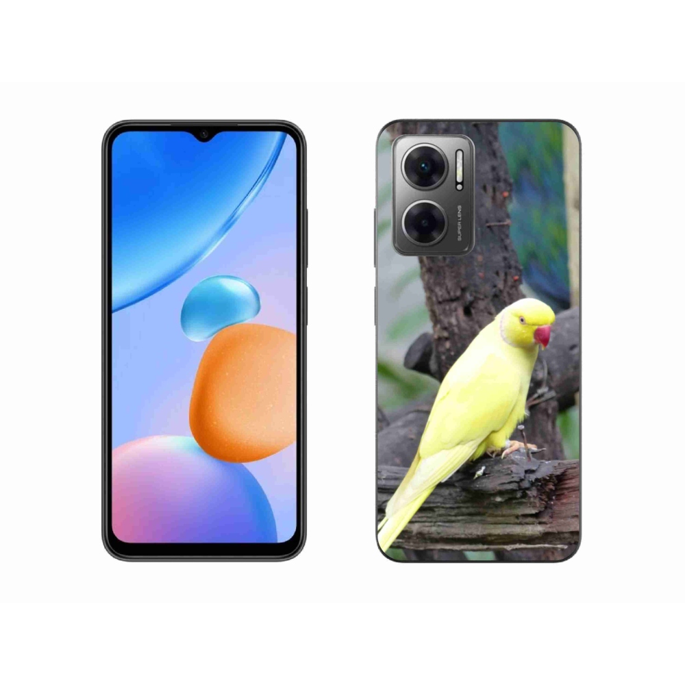 Gelový kryt mmCase na Xiaomi Redmi 10 5G - papoušek alexandr žlutý