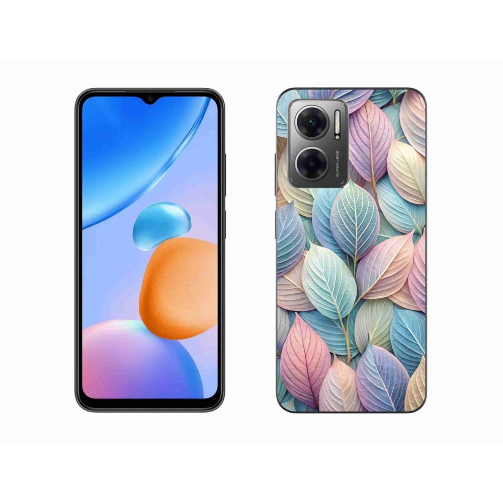 Gelový kryt mmCase na Xiaomi Redmi 10 5G - pastelové listy