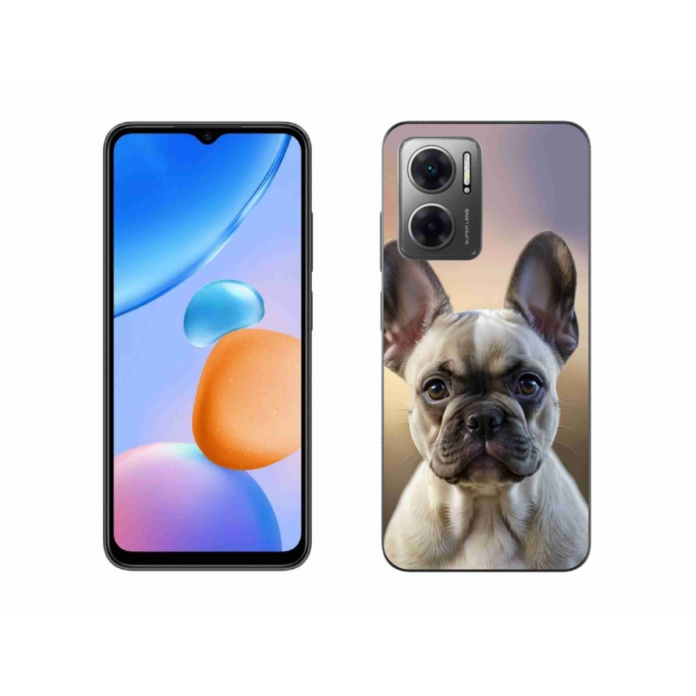 Gelový kryt mmCase na Xiaomi Redmi 10 5G - roztomilý francouzský buldoček