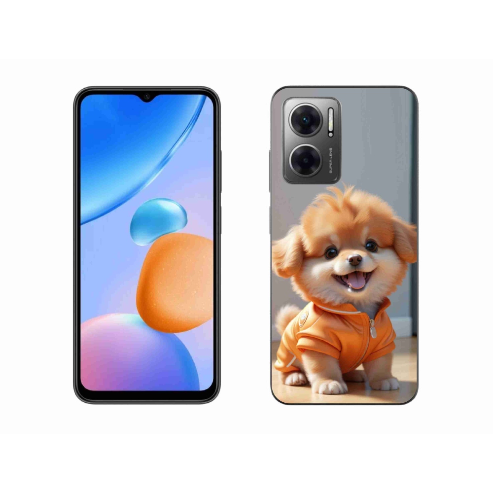 Gelový kryt mmCase na Xiaomi Redmi 10 5G - roztomilý pomeranian v mikině