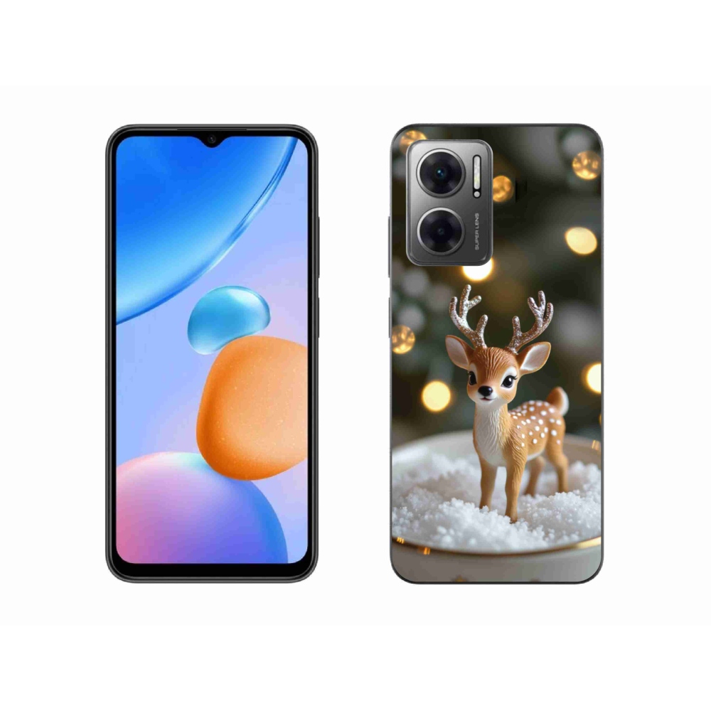 Gelový kryt mmCase na Xiaomi Redmi 10 5G - roztomilý vánoční jelen