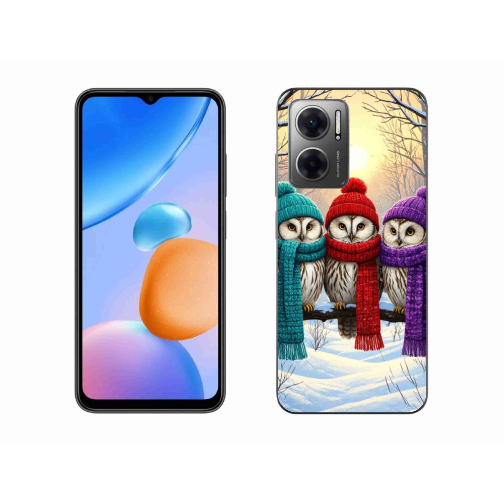 Gelový kryt mmCase na Xiaomi Redmi 10 5G - soví přátelé