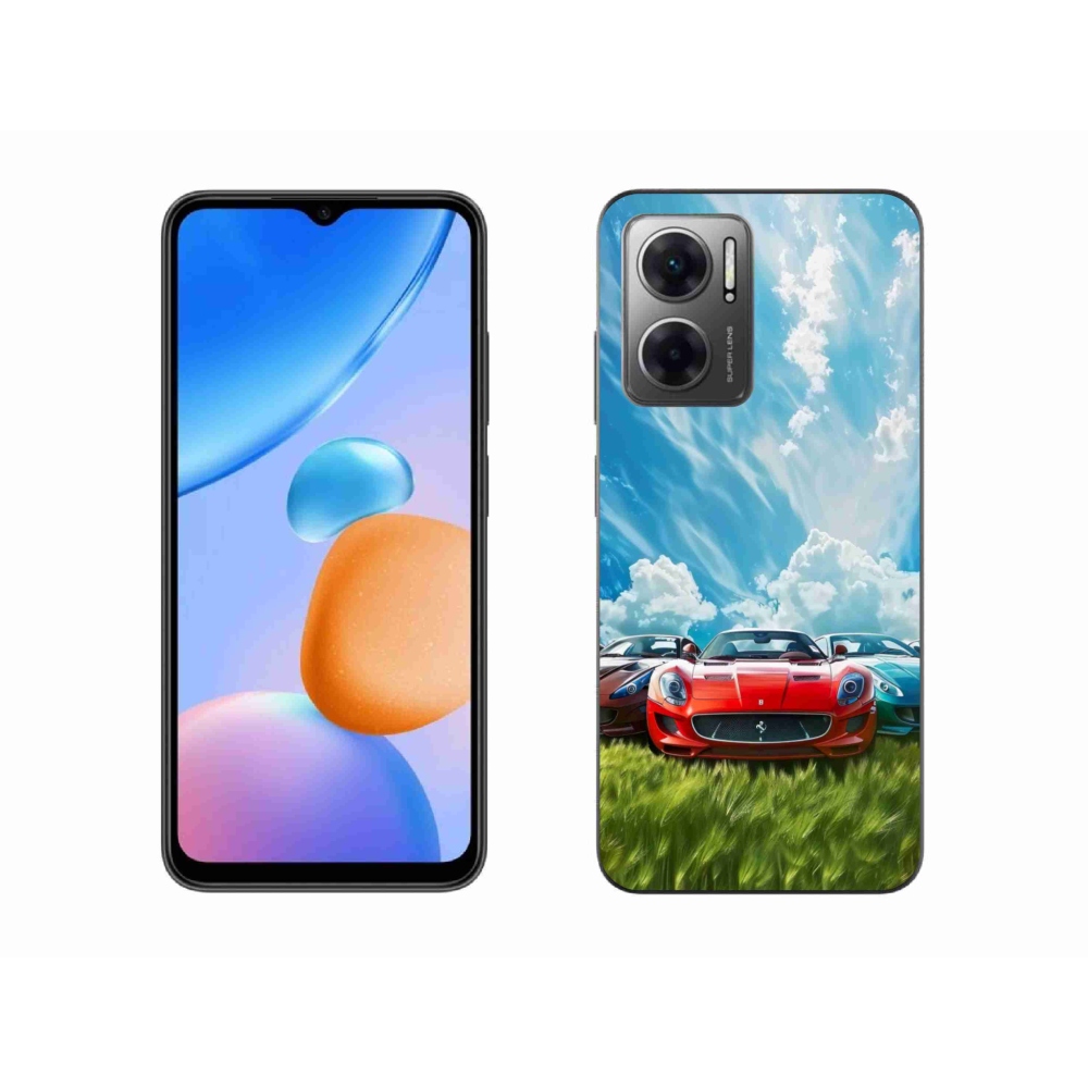 Gelový kryt mmCase na Xiaomi Redmi 10 5G - sportovní vozy