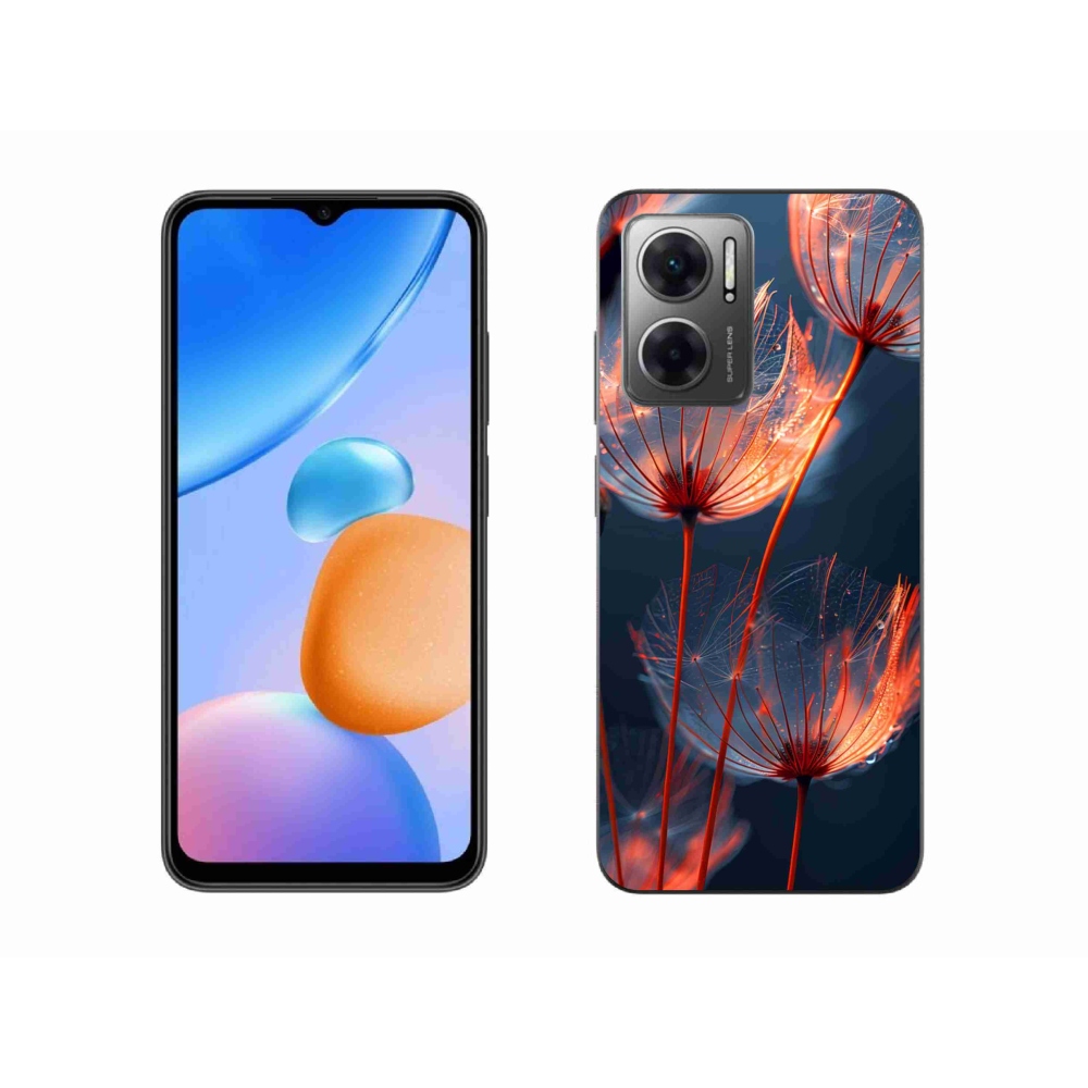 Gelový kryt mmCase na Xiaomi Redmi 10 5G - světélkující chmýří