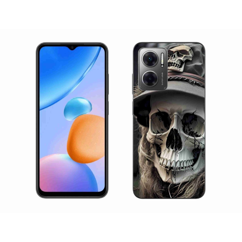 Gelový kryt mmCase na Xiaomi Redmi 10 5G - temná lebka