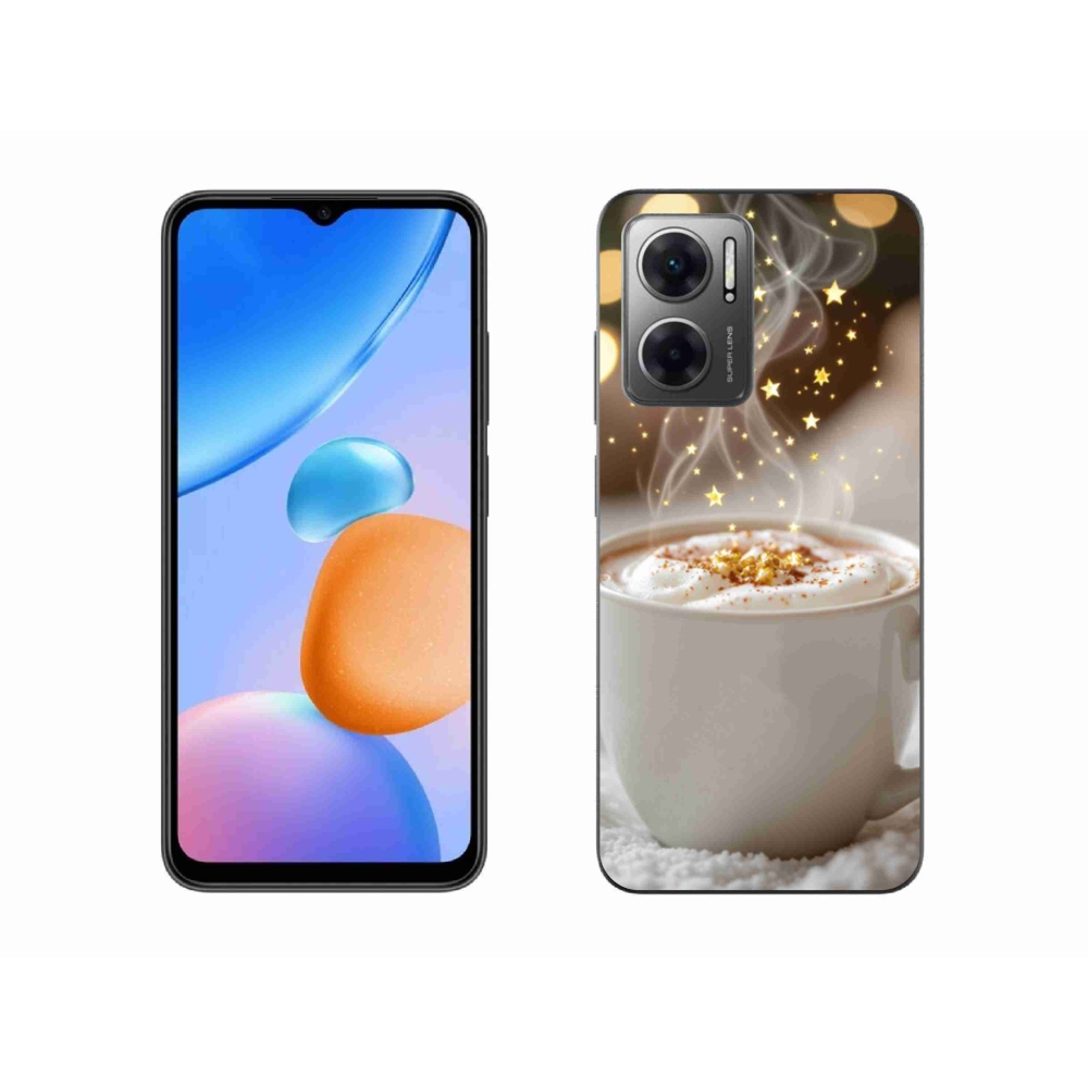 Gelový kryt mmCase na Xiaomi Redmi 10 5G - vánoční horký nápoj