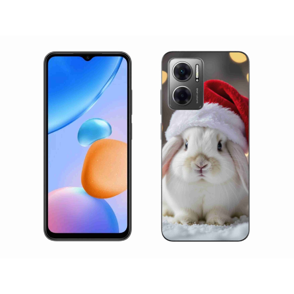 Gelový kryt mmCase na Xiaomi Redmi 10 5G - vánoční králík