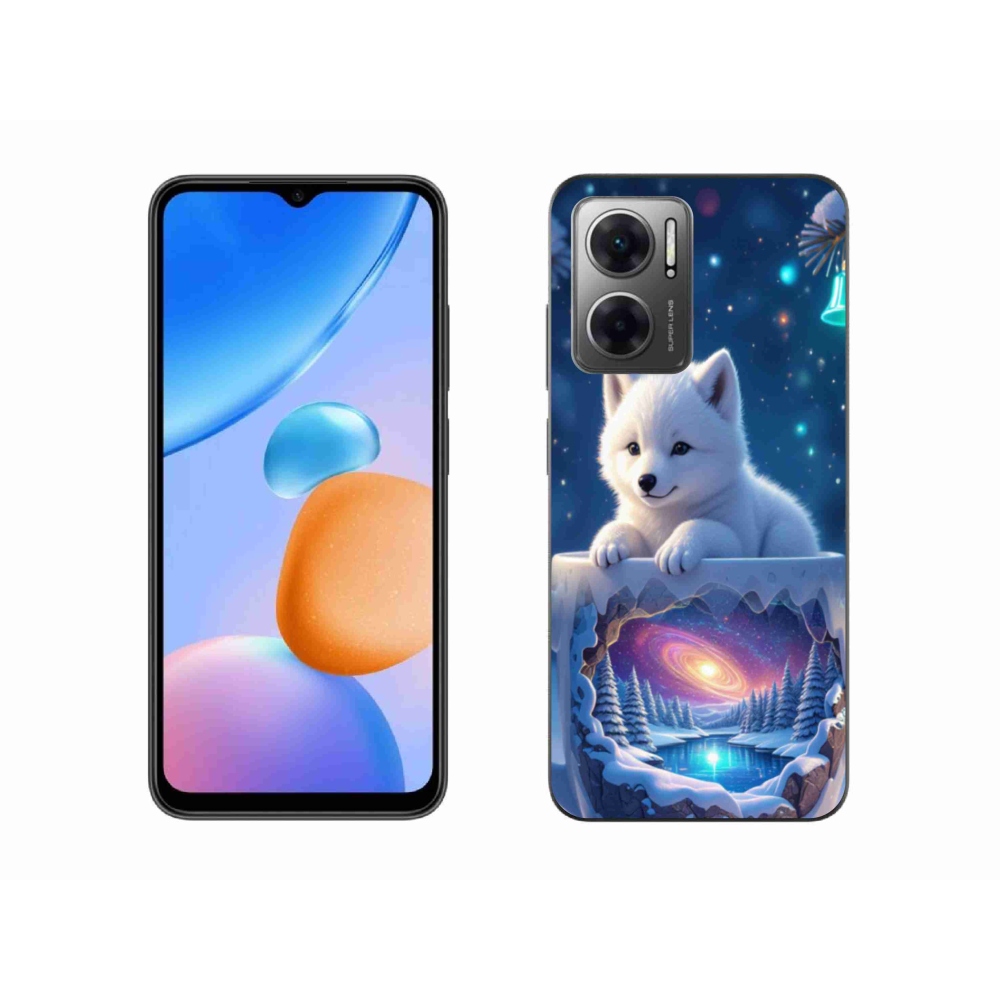 Gelový kryt mmCase na Xiaomi Redmi 10 5G - vánoční štěně