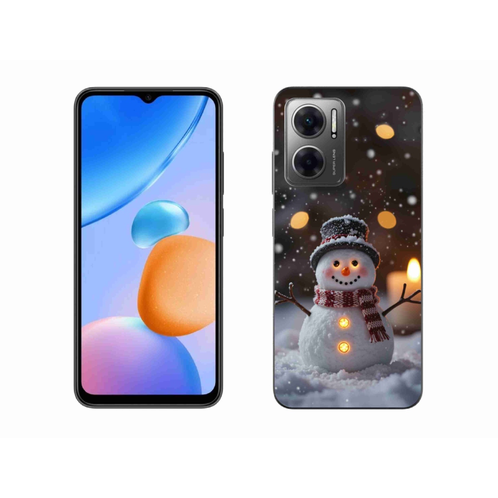 Gelový kryt mmCase na Xiaomi Redmi 10 5G - veselý sněhulák