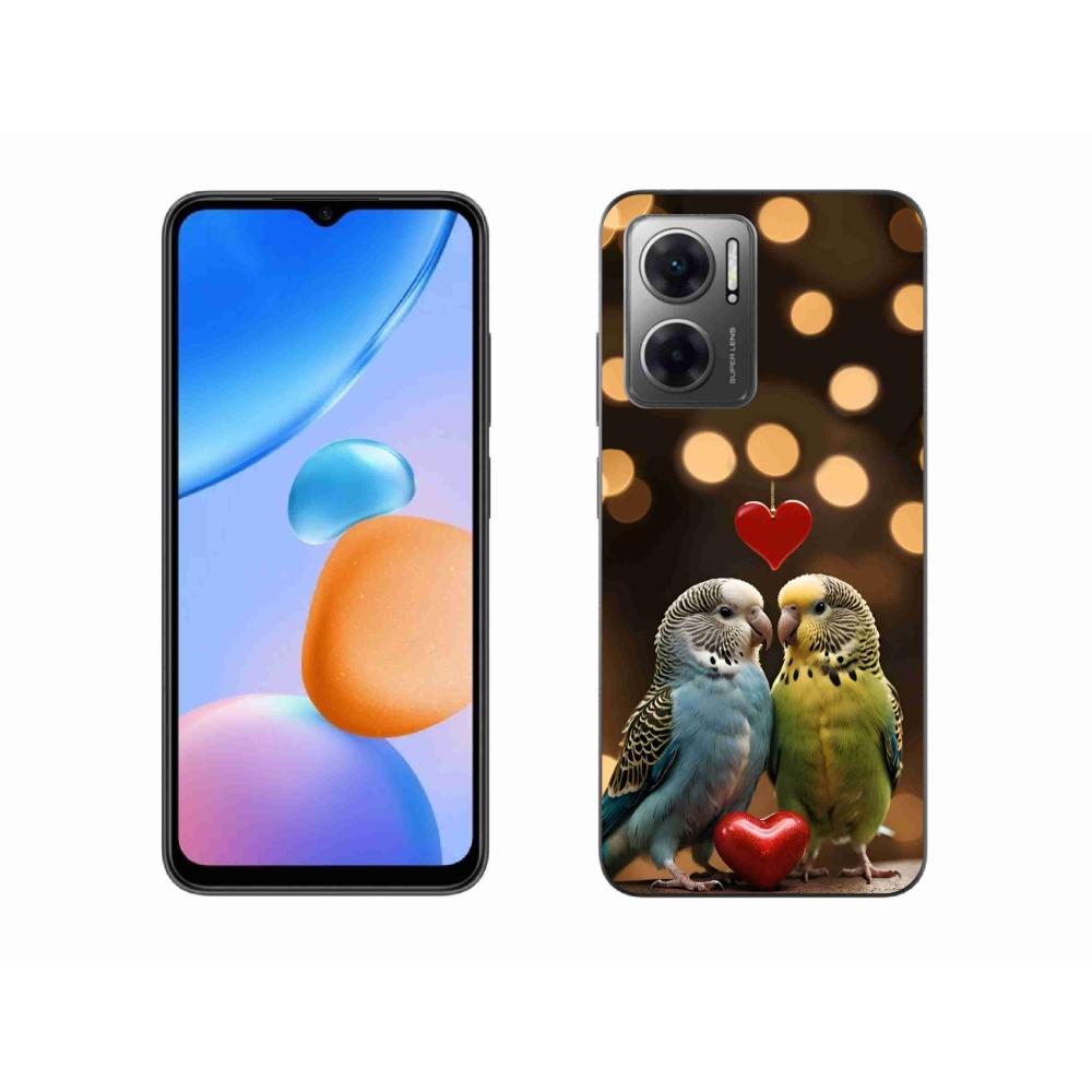Gelový kryt mmCase na Xiaomi Redmi 10 5G - zamilovaní papoušci