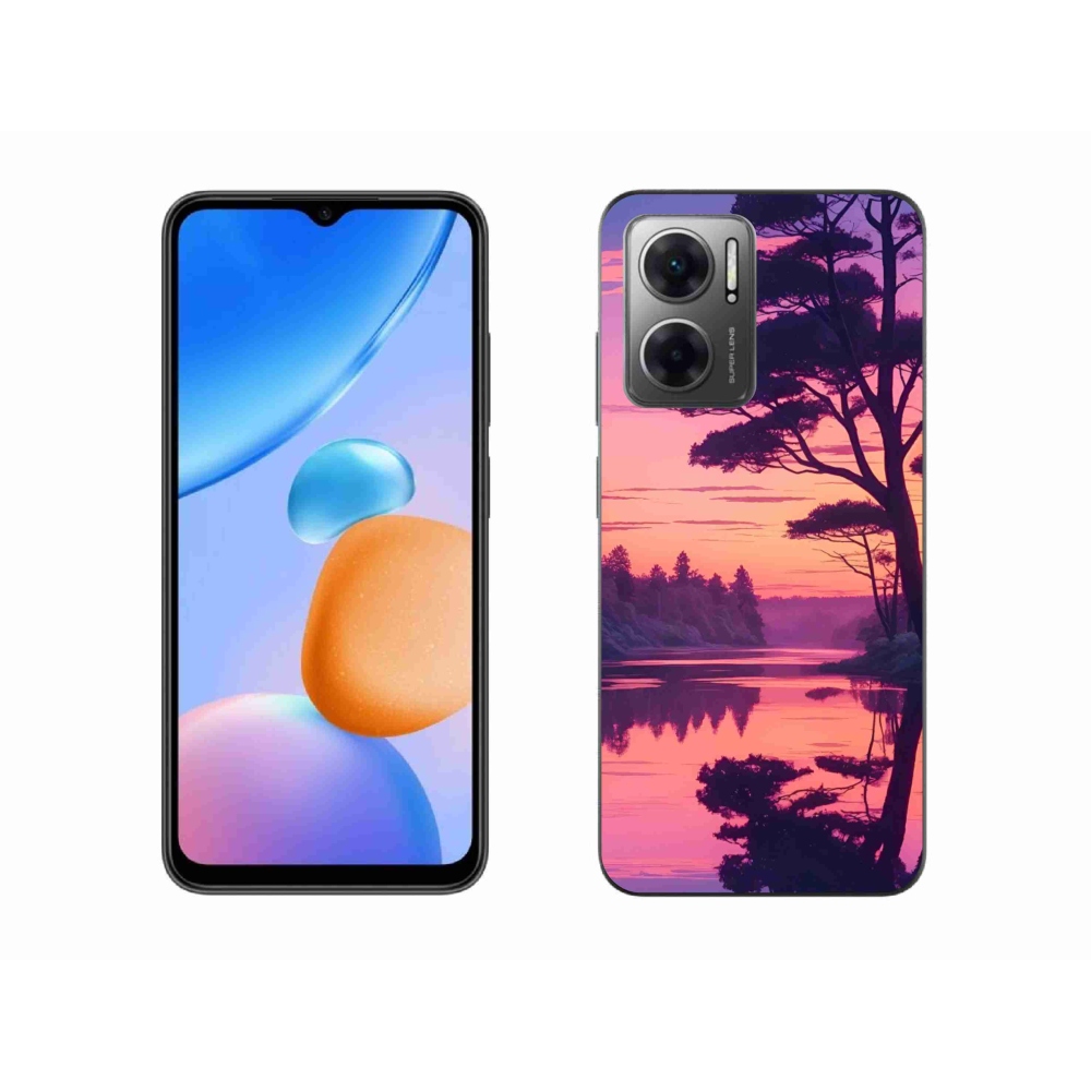 Gelový kryt mmCase na Xiaomi Redmi 10 5G - západ slunce nad jezerem