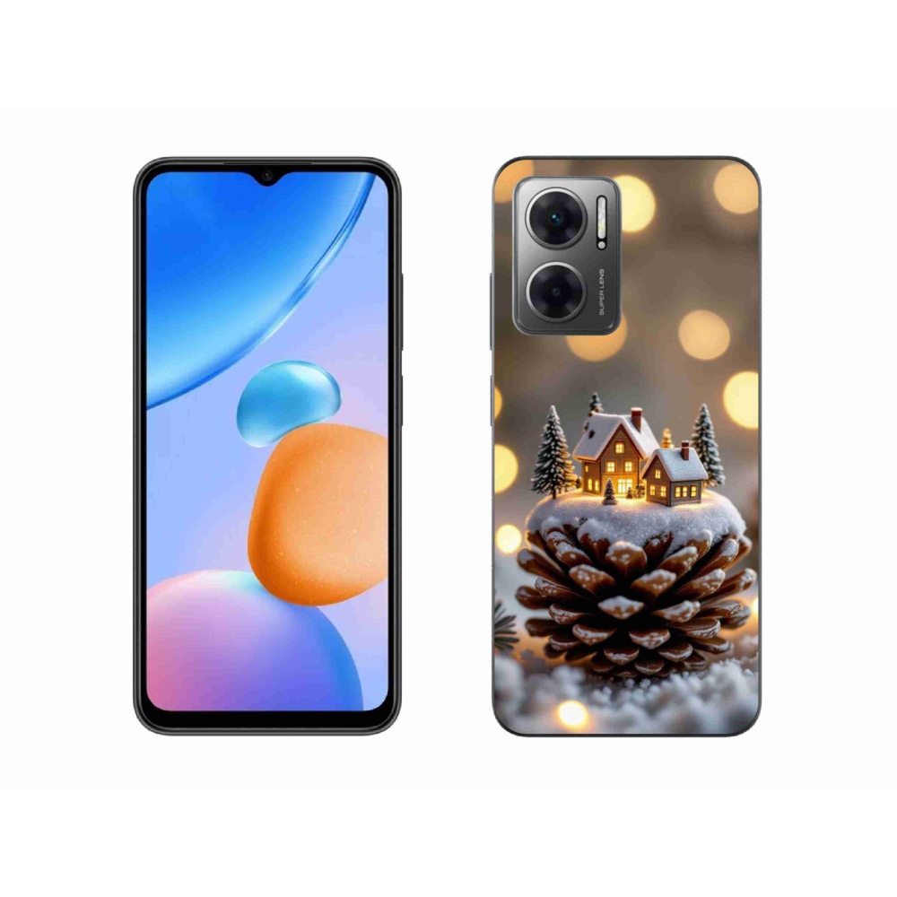 Gelový kryt mmCase na Xiaomi Redmi 10 5G - zimní vesnička