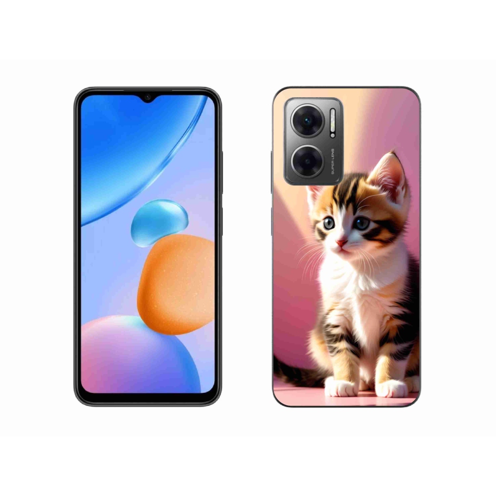 Gelový kryt mmCase na Xiaomi Redmi 10 5G - zvědavé kotě 2