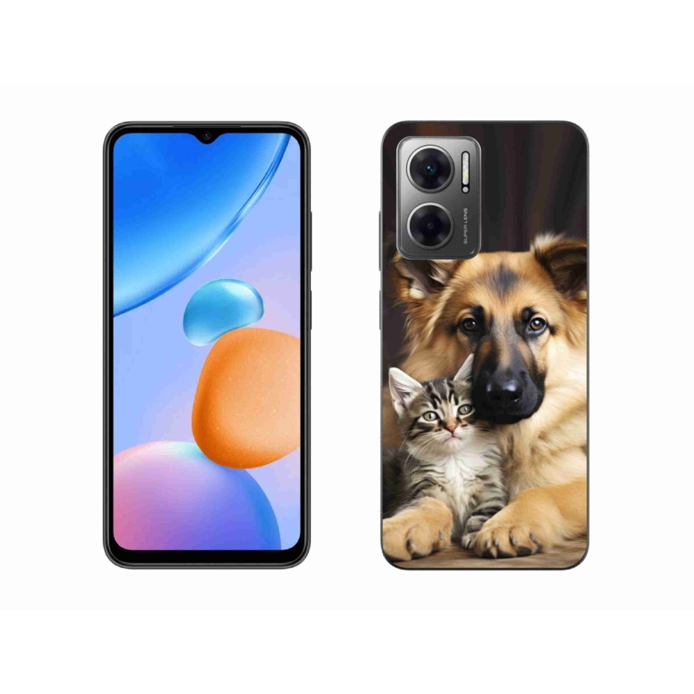 Gelový kryt mmCase na Xiaomi Redmi 10 5G - zvířecí přátelství