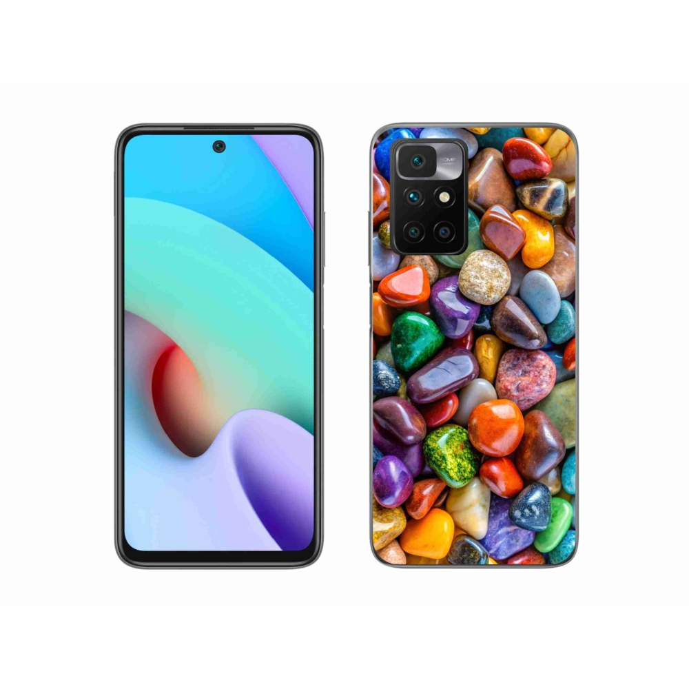 Gelový kryt mmCase na Xiaomi Redmi 10/Redmi 10 (2022) - barevné kamínky