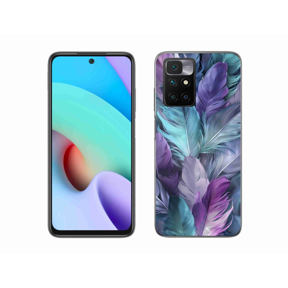 Gelový kryt mmCase na Xiaomi Redmi 10/Redmi 10 (2022) - barevné peří 2