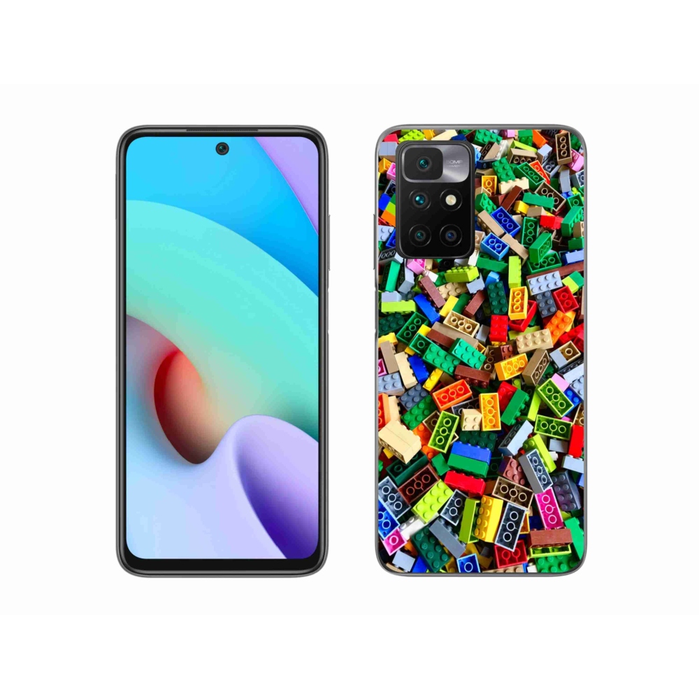 Gelový kryt mmCase na Xiaomi Redmi 10/Redmi 10 (2022) - barevné stavební kostky