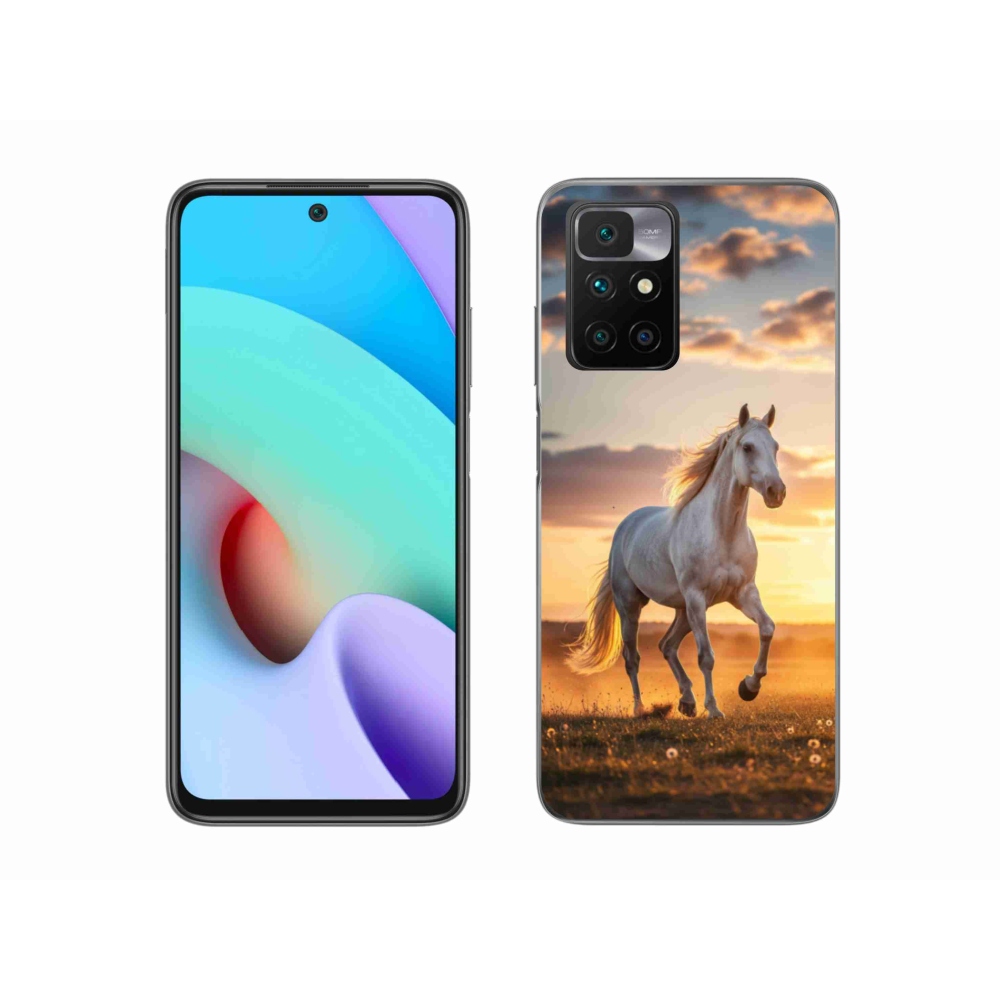 Gelový kryt mmCase na Xiaomi Redmi 10/Redmi 10 (2022) - běžící bílý kůň 2