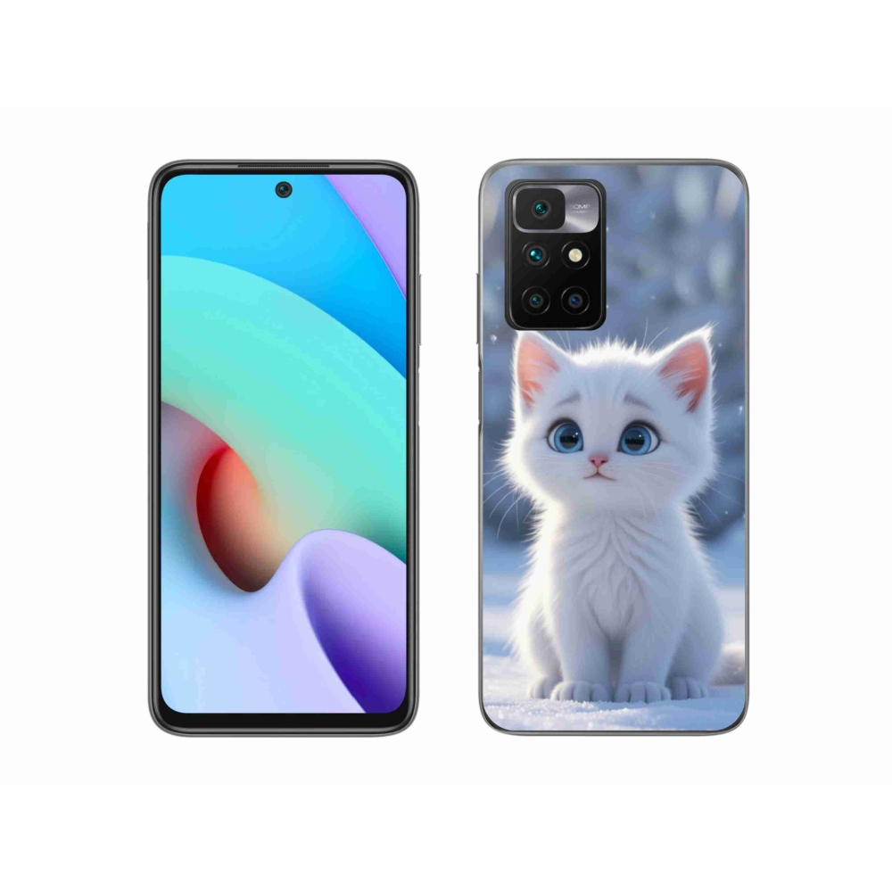 Gelový kryt mmCase na Xiaomi Redmi 10/Redmi 10 (2022) - bílé kotě 3