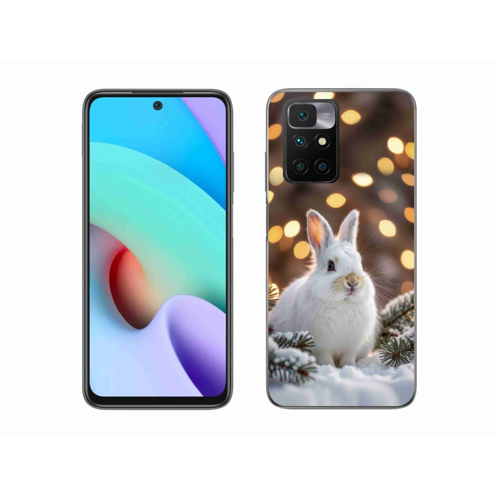 Gelový kryt mmCase na Xiaomi Redmi 10/Redmi 10 (2022) - bílý zajíc