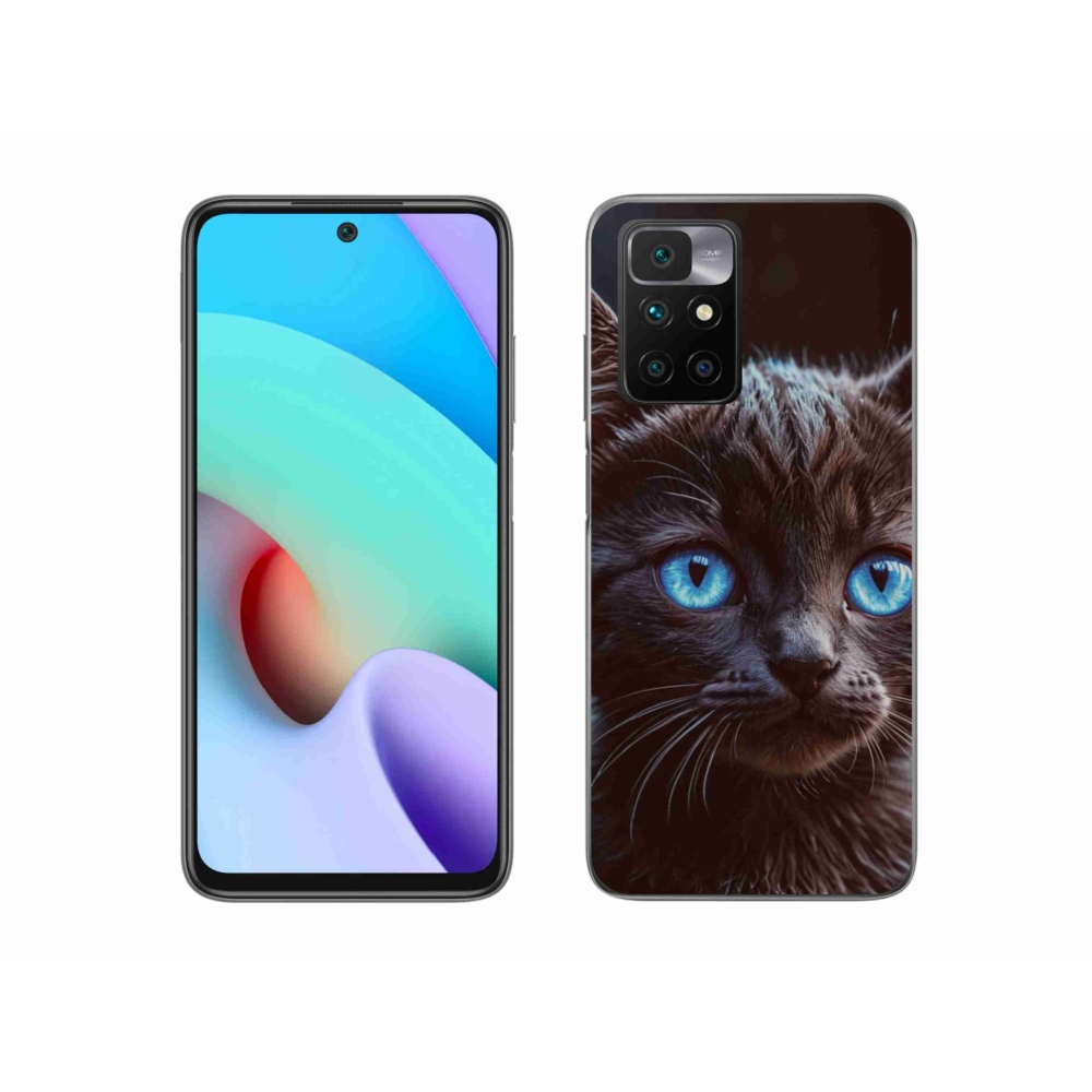 Gelový kryt mmCase na Xiaomi Redmi 10/Redmi 10 (2022) - černé kotě 2