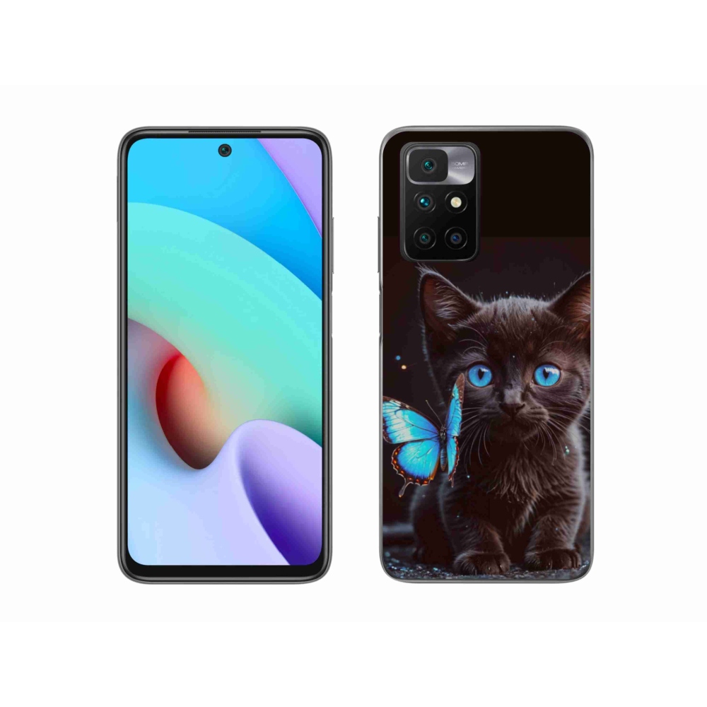 Gelový kryt mmCase na Xiaomi Redmi 10/Redmi 10 (2022) - černé kotě 3