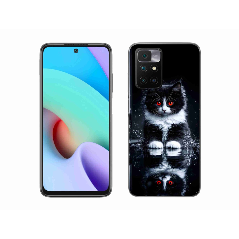 Gelový kryt mmCase na Xiaomi Redmi 10/Redmi 10 (2022) - černobílé kotě