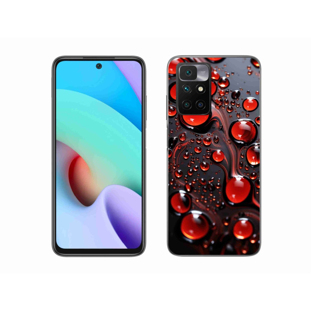 Gelový kryt mmCase na Xiaomi Redmi 10/Redmi 10 (2022) - červené kapky 2
