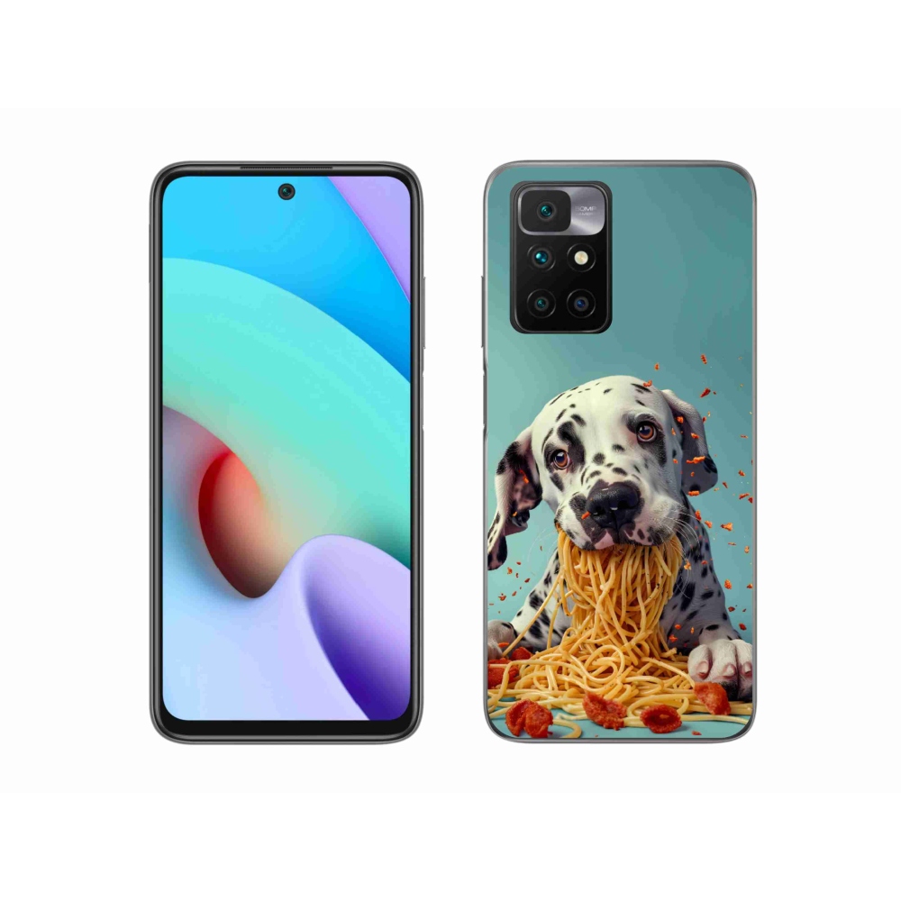 Gelový kryt mmCase na Xiaomi Redmi 10/Redmi 10 (2022) - dalmatin a špagety