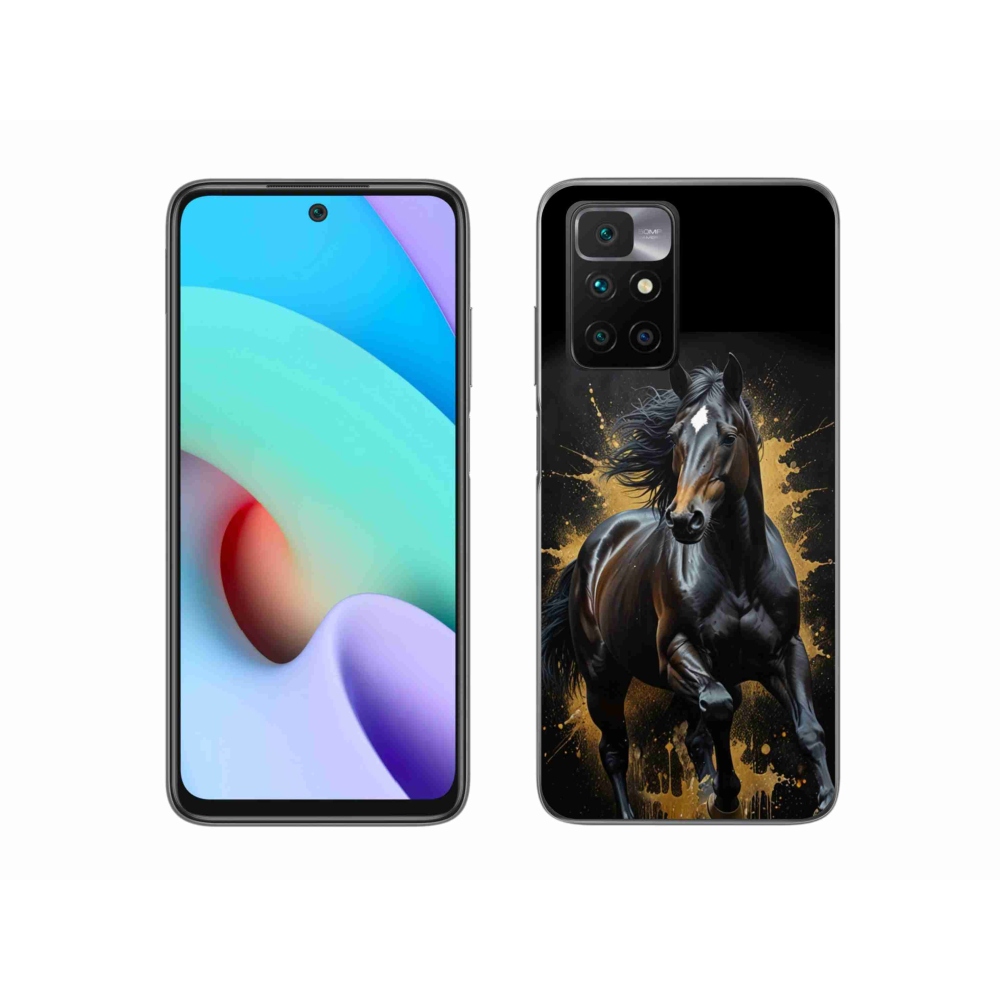 Gelový kryt mmCase na Xiaomi Redmi 10/Redmi 10 (2022) - elegantní černý hřebec