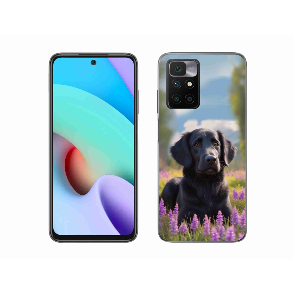 Gelový kryt mmCase na Xiaomi Redmi 10/Redmi 10 (2022) - elegantní černý retrívr