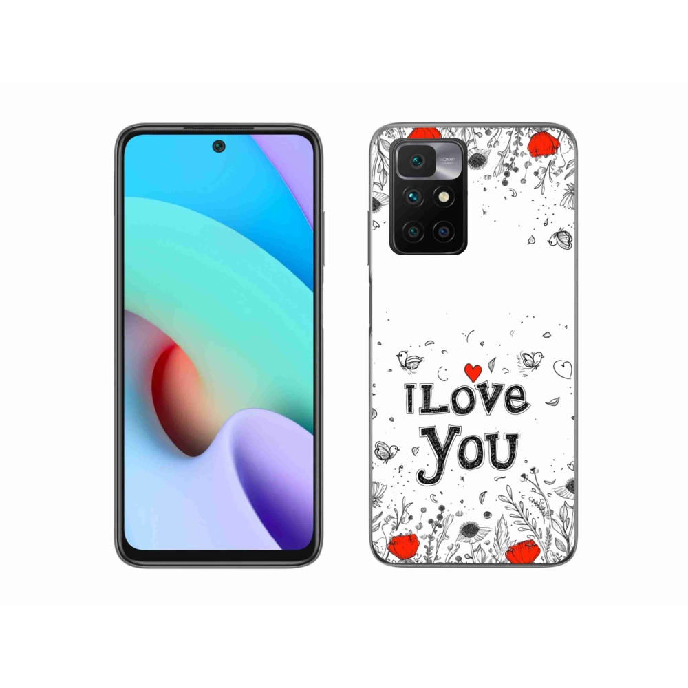 Gelový kryt mmCase na Xiaomi Redmi 10/Redmi 10 (2022) - I love you bílé pozadí