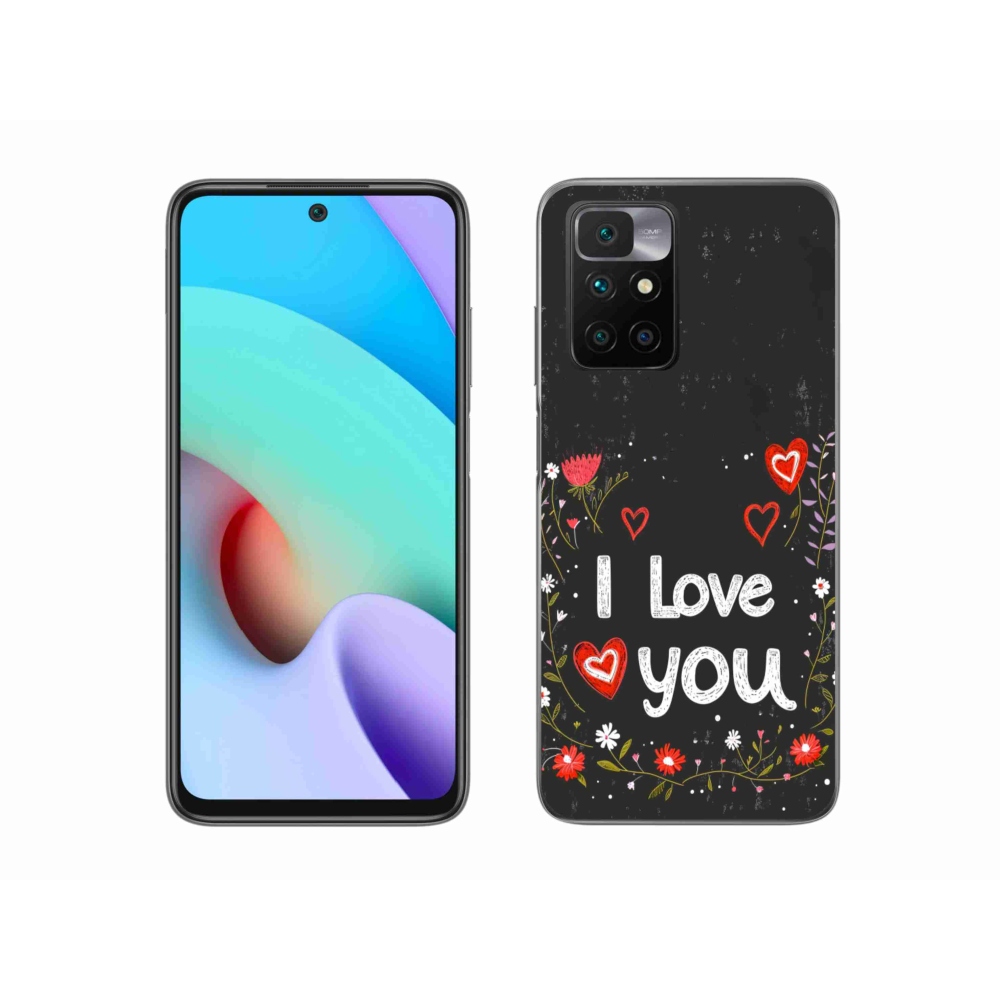 Gelový kryt mmCase na Xiaomi Redmi 10/Redmi 10 (2022) - I love you černé pozadí
