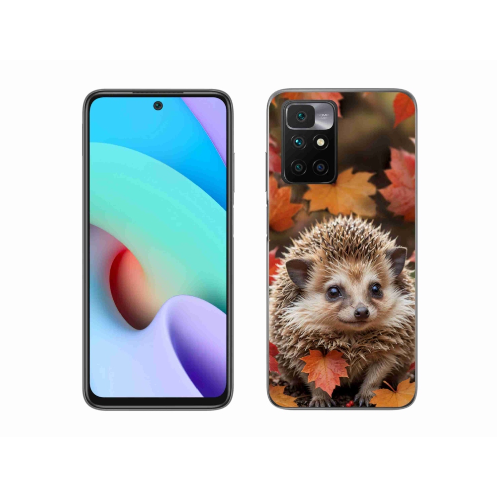 Gelový kryt mmCase na Xiaomi Redmi 10/Redmi 10 (2022) - ježek v listí