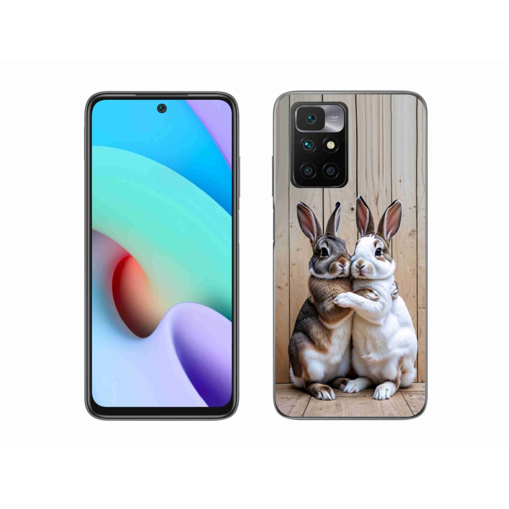 Gelový kryt mmCase na Xiaomi Redmi 10/Redmi 10 (2022) - králičí pár