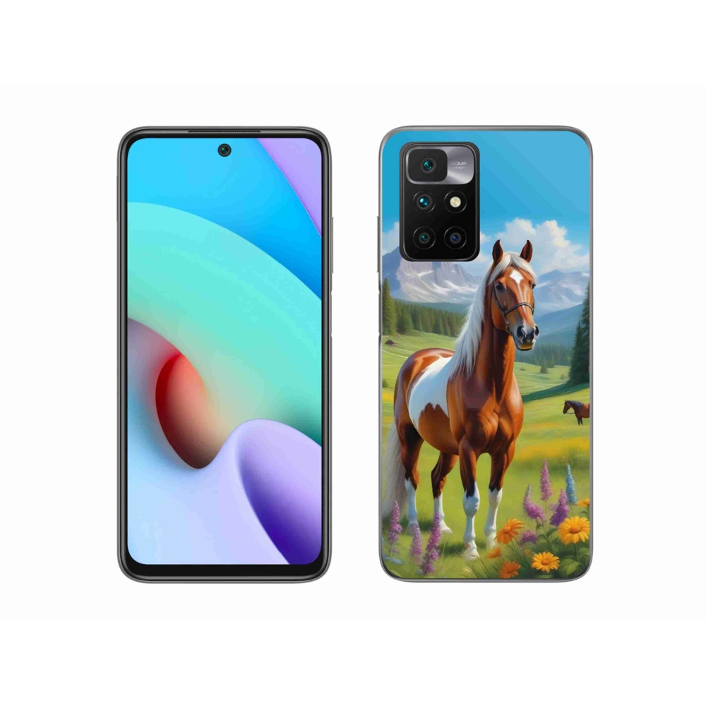 Gelový kryt mmCase na Xiaomi Redmi 10/Redmi 10 (2022) - kůň na louce