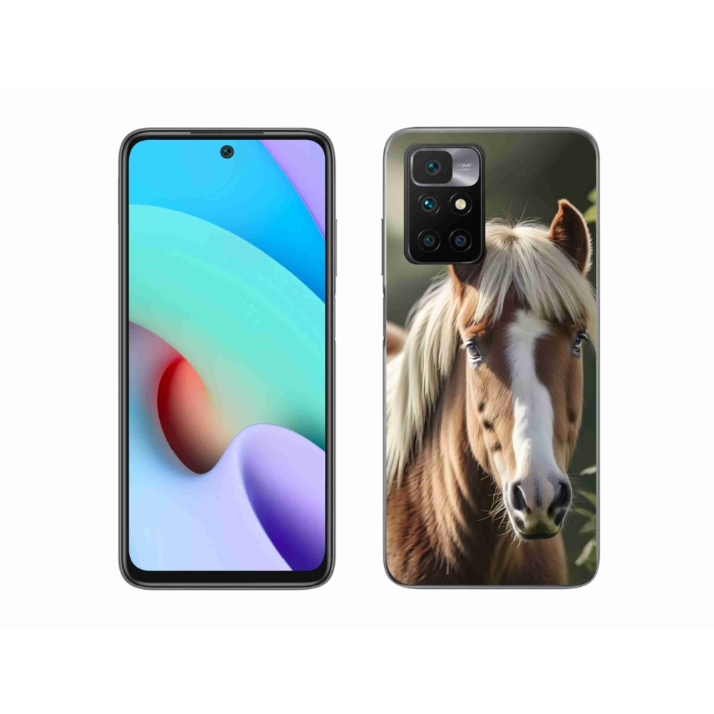 Gelový kryt mmCase na Xiaomi Redmi 10/Redmi 10 (2022) - kůň se světlou hřívou
