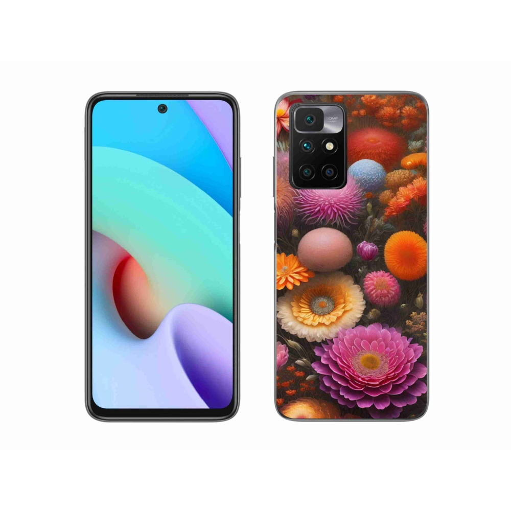 Gelový kryt mmCase na Xiaomi Redmi 10/Redmi 10 (2022) - květinová kompozice